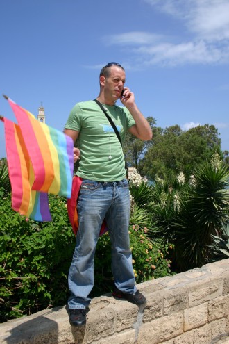 LGBT-Aktivist in Jaffa bei Tel Aviv in Israel, Foto: Robert Niedermeier
