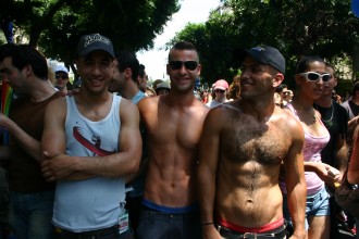 Visitor/ Besucher of/ von Pride Parade Tel Aviv, Israel, Biggest/ Größter Christopher Street Day