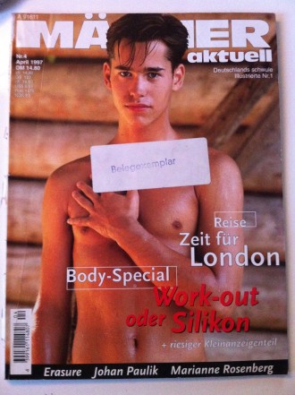 Männer aktuell-Cover von April 1997 auf meinem Schreibtisch fotografiert