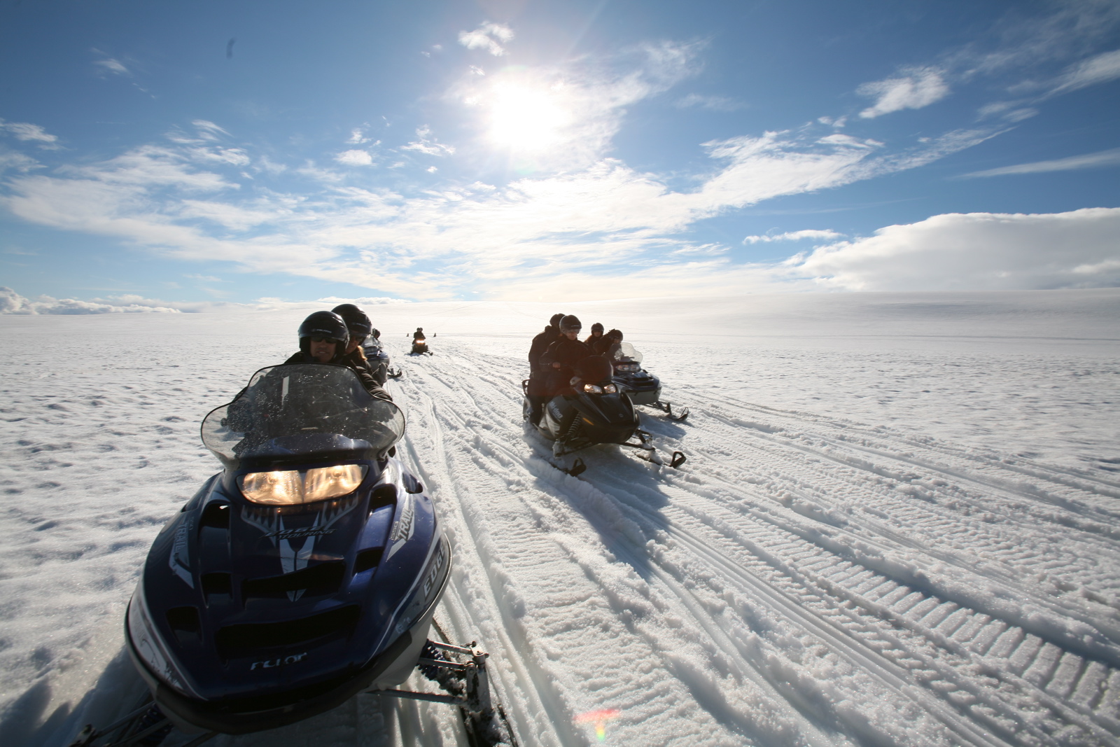 Snow-Mobile-Tour auf dem Gletscher Mýrdalsjökull (Island)