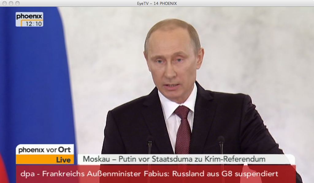 Präsident Putin redet vor Staatsduma, russische Föderation