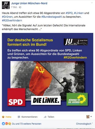 Ohne SPD, Grüne und die Linke bliebe CDU AFD