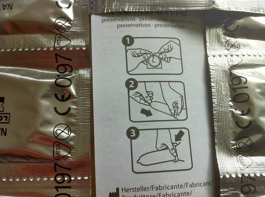 Kondome: Gebrauchsanweisung und Sachets