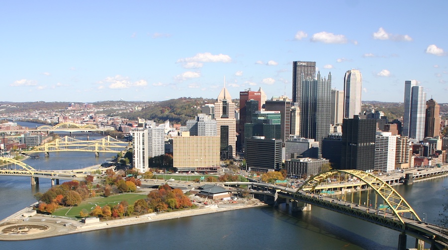 Panorama auf die Skyline in Downtown wie im Kinofilm.