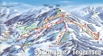 Skiplan von Spitzingsee/Tgernsee in Bayern, gezeigt im ZDF-Fernsehgarten